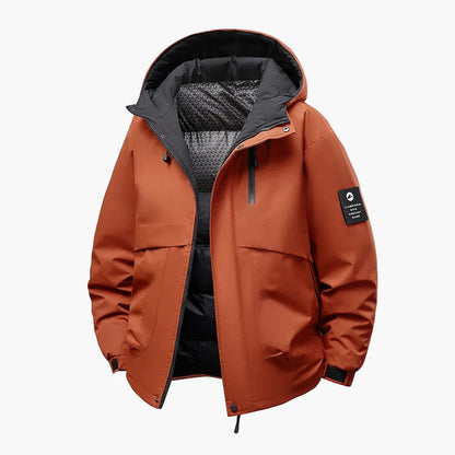 Waterdichte en winddichte casual winterjas voor heren – Stedelijke stijl met afneembare capuchon
