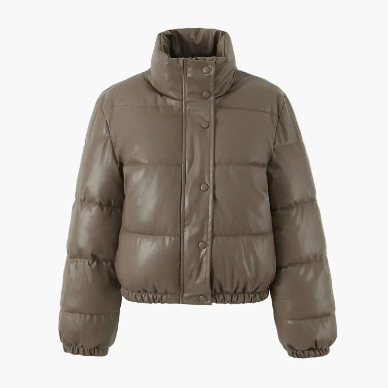 Chaqueta corta acolchada estilo urbano para mujer