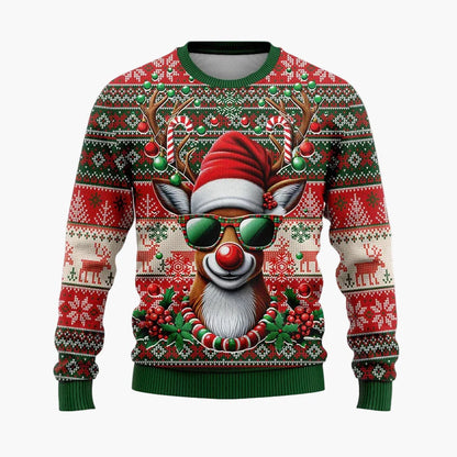 Kersttrui voor heren in feestelijke stedelijke stijl met hiphop Kerstman – Ideaal voor avonden en feesten