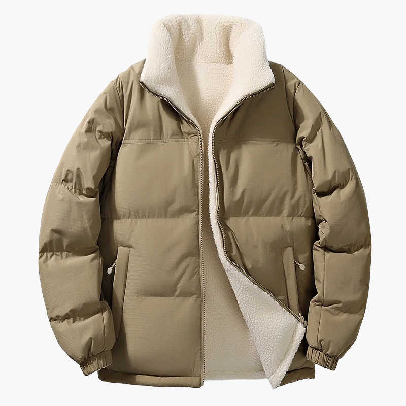 Chaqueta acolchada para hombre estilo urbano corte holgado con forro cálido