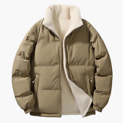 Chaqueta acolchada para hombre estilo urbano corte holgado con forro cálido