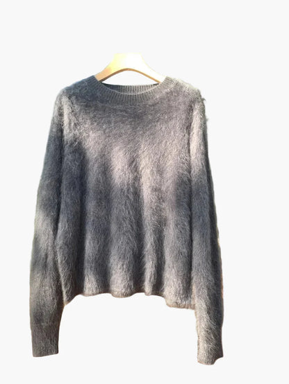 Pull ample style décontracté pour femme, col rond, look cocooning chic