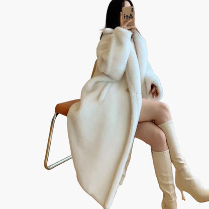 Cappotto lungo ampio stile urbano da donna – Eleganza casual invernale