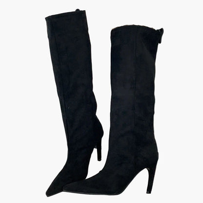 Bottes Femme Mode à Talons Hauts Pointus Style Élégant