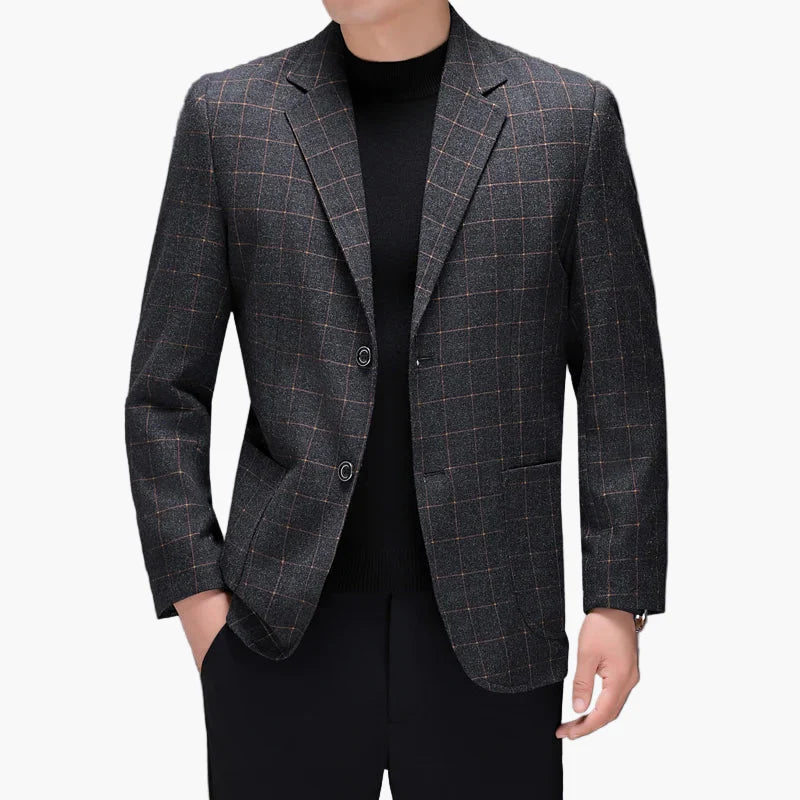 Elegant rutete dressjakke til herre for forretninger og formelle anledninger