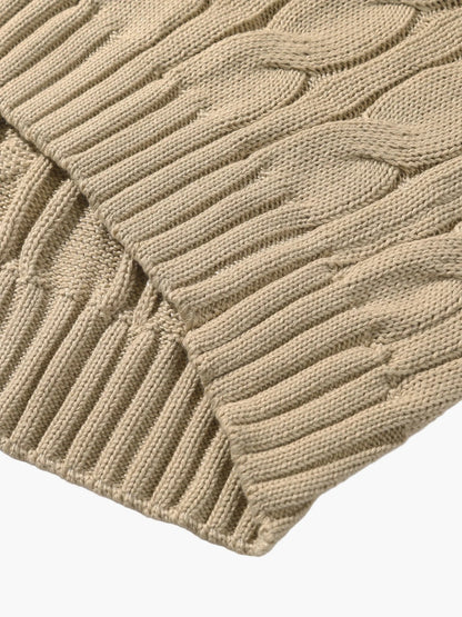 Maglione con collo sciallato intrecciato da uomo stile casual elegante