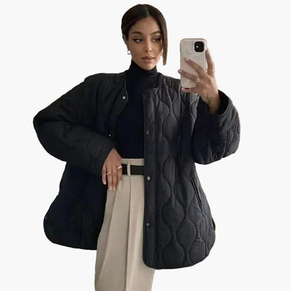 Chaqueta acolchada ligera de estilo casual para mujer, ideal para otoño y primavera