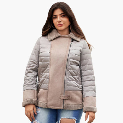 Chaqueta de invierno para mujer talla grande estilo urbano casual