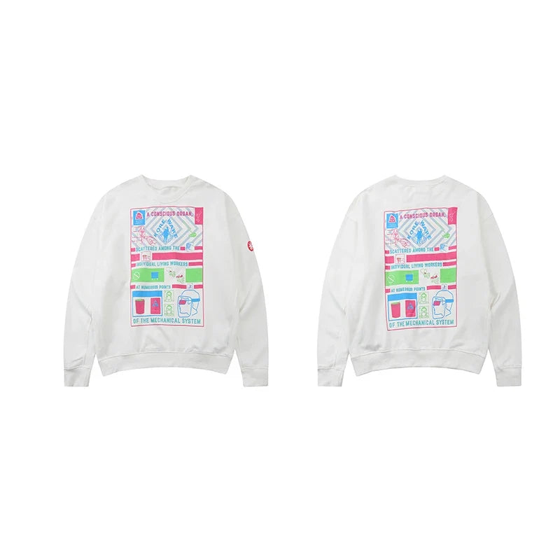 Sweatshirt met ronde hals en grafische print in urban stijl - antracietgrijs