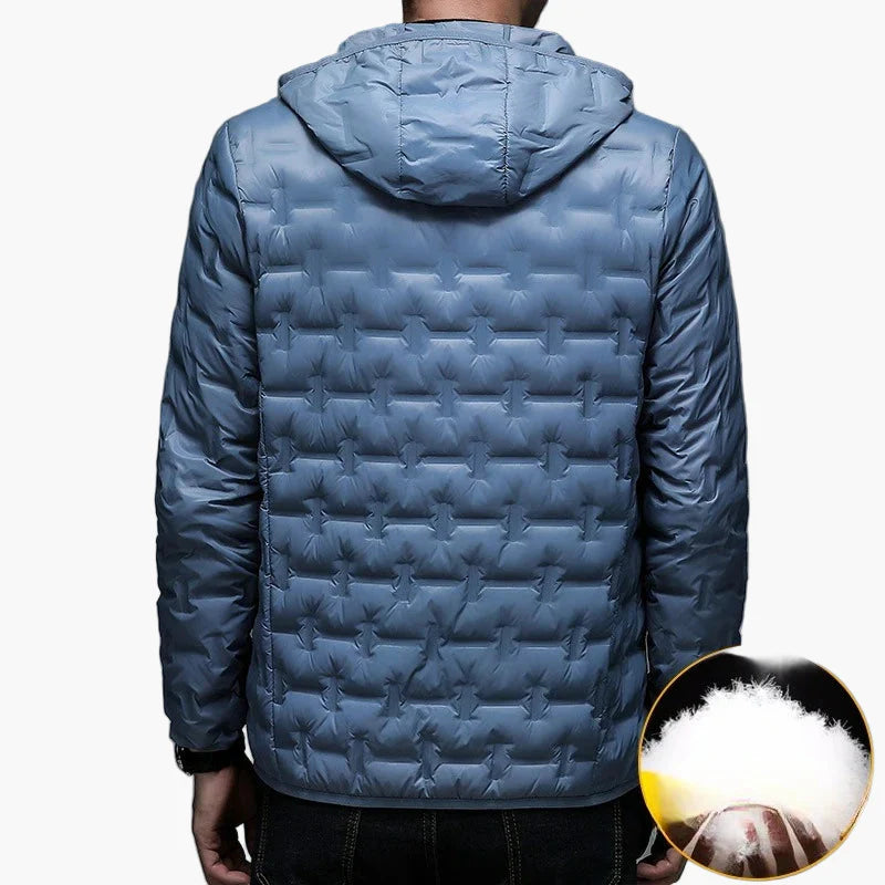 Heren donsjack stedelijke stijl warm en lichtgewicht