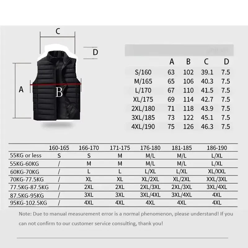 Chaleco acolchado ligero de hombre, con cuello alto, cremallera y colores lisos