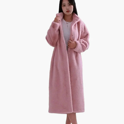 Manteau long femme style cocoon élégant pour hiver, coupe ample, idéal pour un look décontracté chic