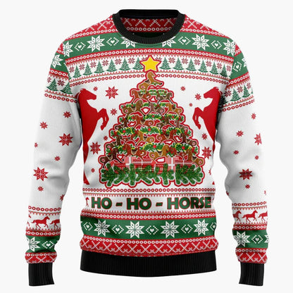 Maglione di Natale originale uomo – Felpa con motivo cavallo umoristico, stile festa e inverno