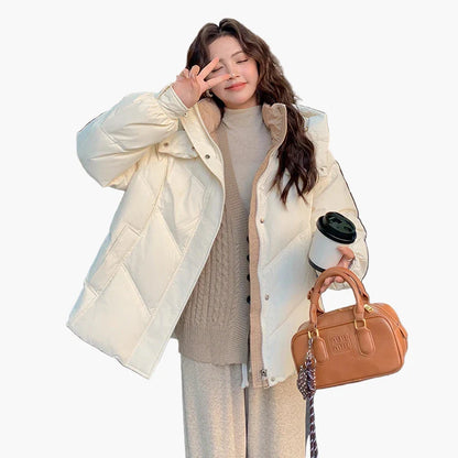 Chaqueta acolchada casual para mujer estilo acogedor invierno