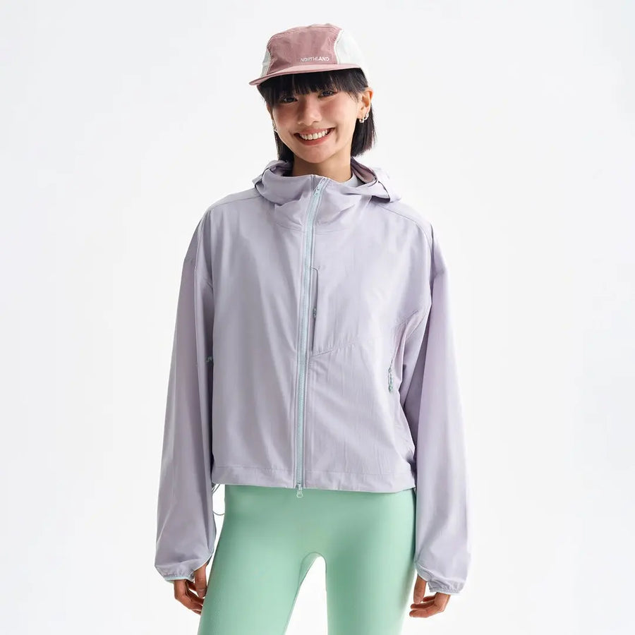 Veste courte à capuche légère pour femme, coloris variés