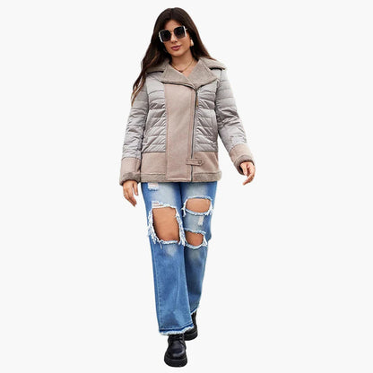 Chaqueta de invierno para mujer talla grande estilo urbano casual