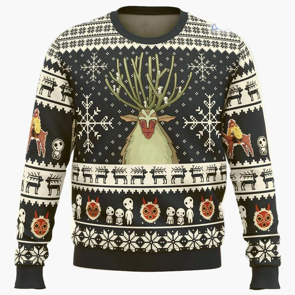 Herren Weihnachts-Pullover im Ugly-Sweater-Stil Jägermeister, originelles Fest- und Geschenkartikel