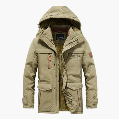 Heren winterjas outdoor stijl waterdicht met capuchon – ideaal voor wandelen en vrije tijd