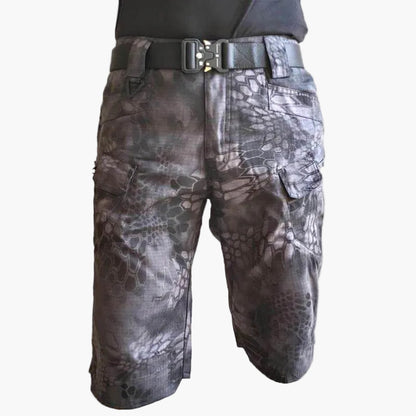 Shorts Tactiques Imperméables Homme Style Militaire Multi-Poches pour Randonnée et Activités Extérieures
