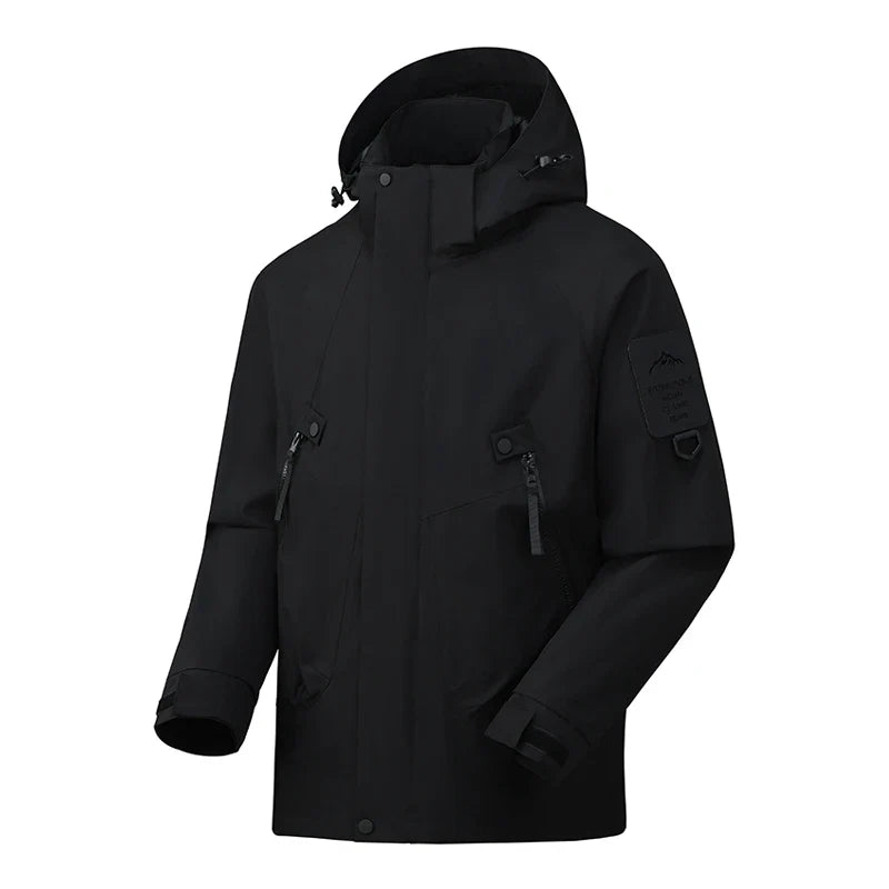 Veste Outdoor Monocouche Imperméable et Coupe-Vent avec Capuche
