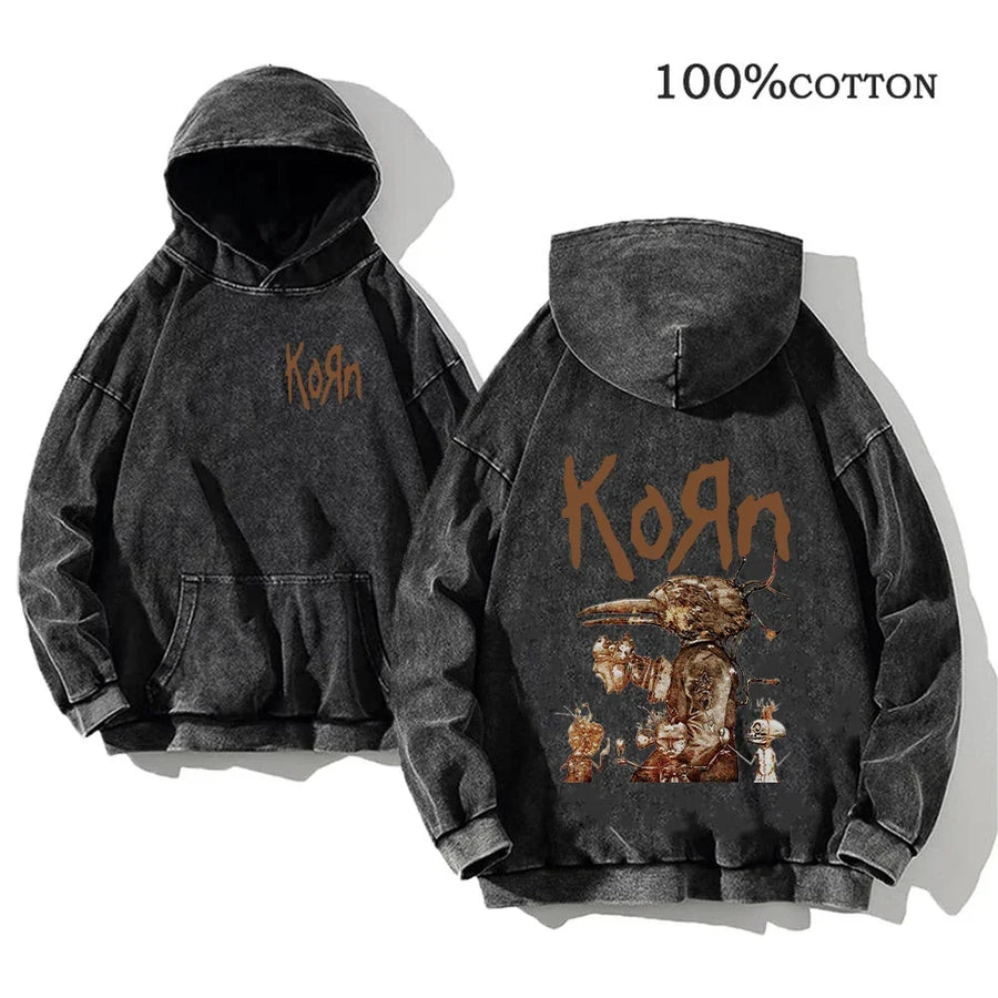 Sweat à Capuche Noir Décontracté à Imprimés Graphiques Variés