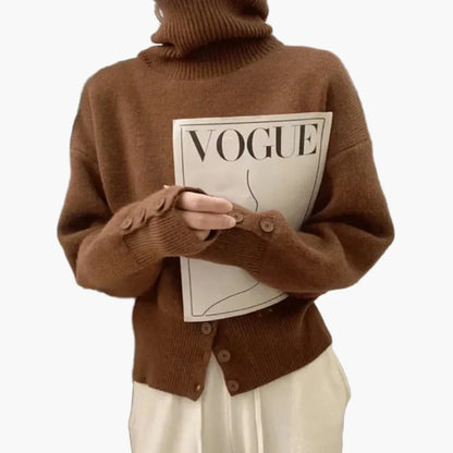 Avslappnad polotröja för dam – elegant oversize-stil för höst och vinter