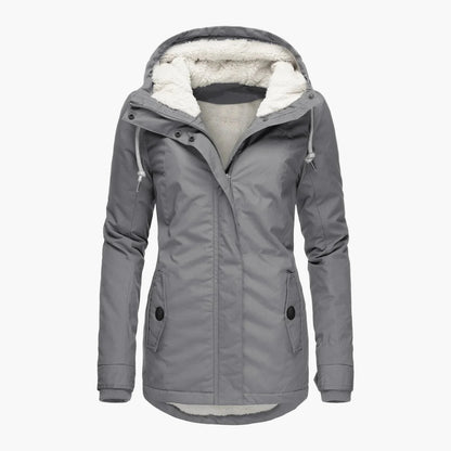 Chaqueta de Invierno para Mujer Estilo Urbano con Capucha Forrada – Elegancia Diaria y Confort Térmico