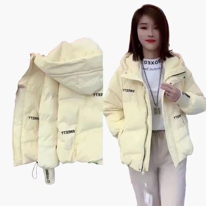 Chaqueta de invierno casual para mujer con capucha, estilo urbano, ideal para clima frío