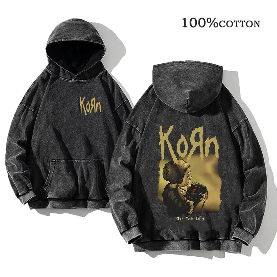 Sweat à Capuche Noir Décontracté à Imprimés Graphiques Variés