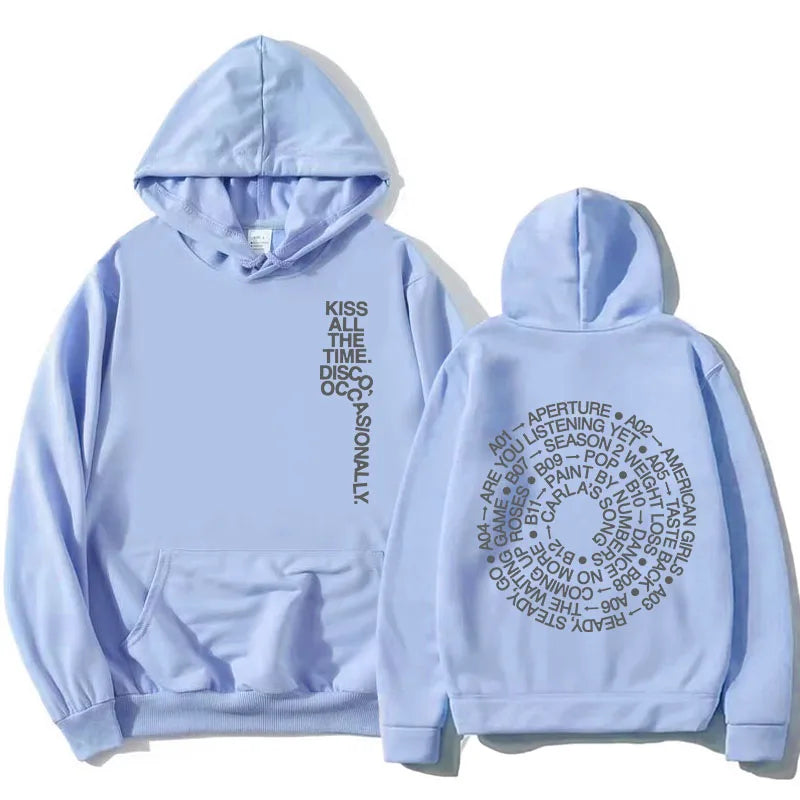 Sweat à capuche unisexe avec imprimé graphique devant et dos, plusieurs motifs et couleurs