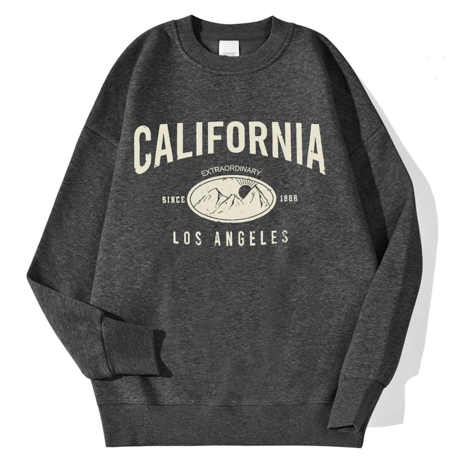 Unisex rundhalsad sweatshirt med bokstavstryck i ledig stil