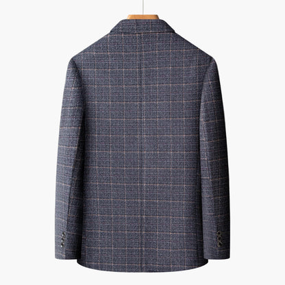 Avslappnad herrblazer med rutig mönster – Elegant stil för affärer och vardag