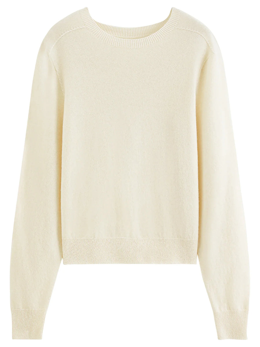 Maglione da donna morbido con collo rotondo e maniche lunghe, disponibile in diversi colori