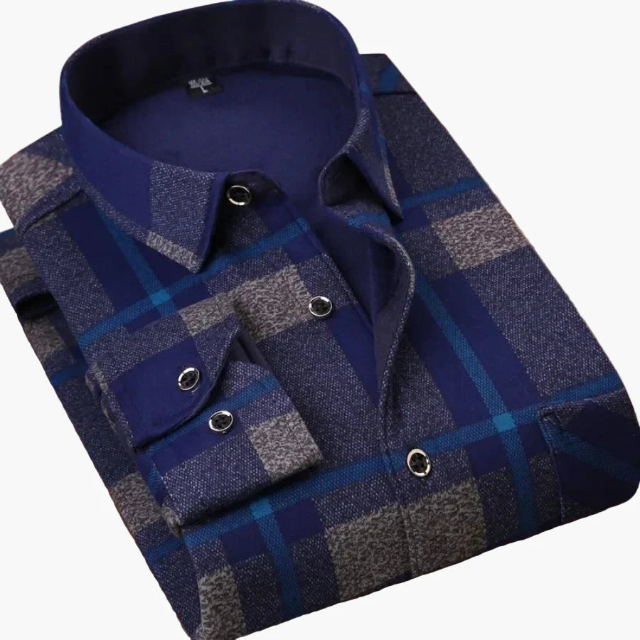 Camisa de cuadros casual para hombre, estilo clásico elegante, ideal para un look diario o profesional