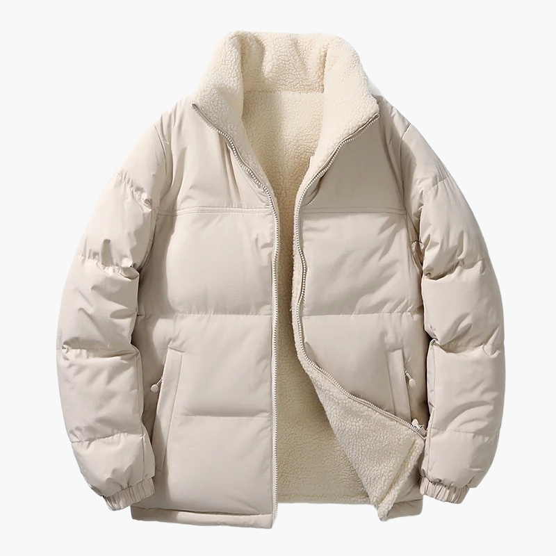 Chaqueta acolchada para hombre estilo urbano corte holgado con forro cálido