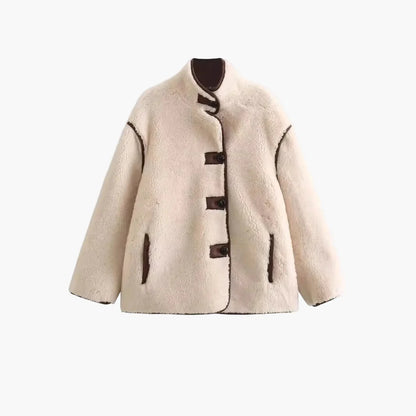 Chaqueta de exterior estilo urbano para mujer, corte amplio y moderno, perfecta para otoño e invierno
