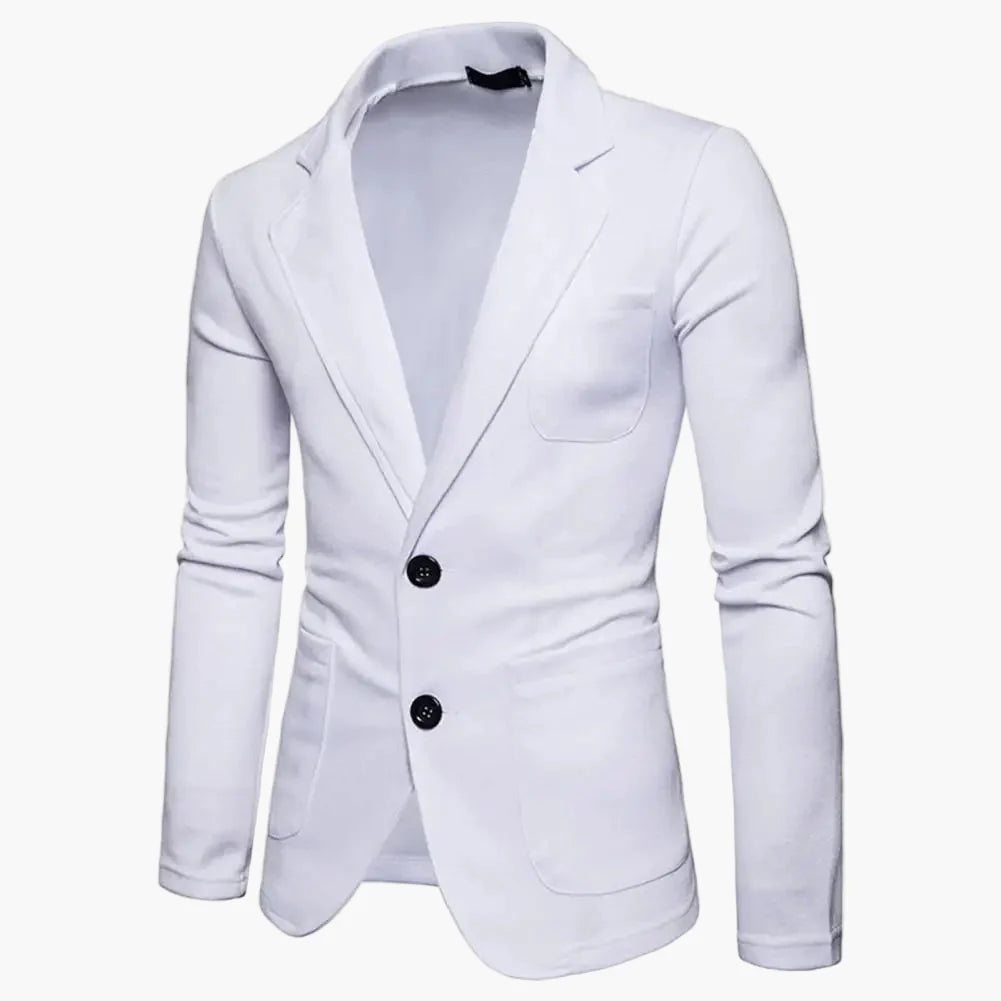 Avslappnad herrblazer i modern stil för affärer eller fritid