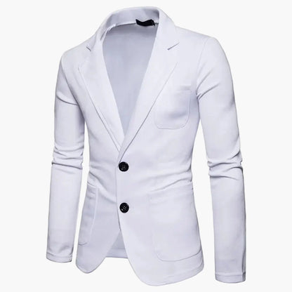 Avslappnad herrblazer i modern stil för affärer eller fritid