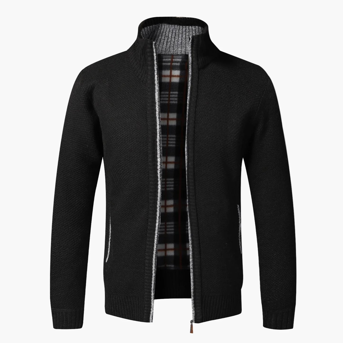 Męski sweter bez rękawów w stylu casual z zamkiem na jesień i zimę
