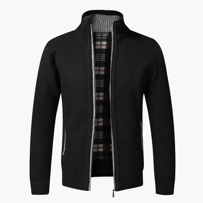 Męski sweter bez rękawów w stylu casual z zamkiem na jesień i zimę