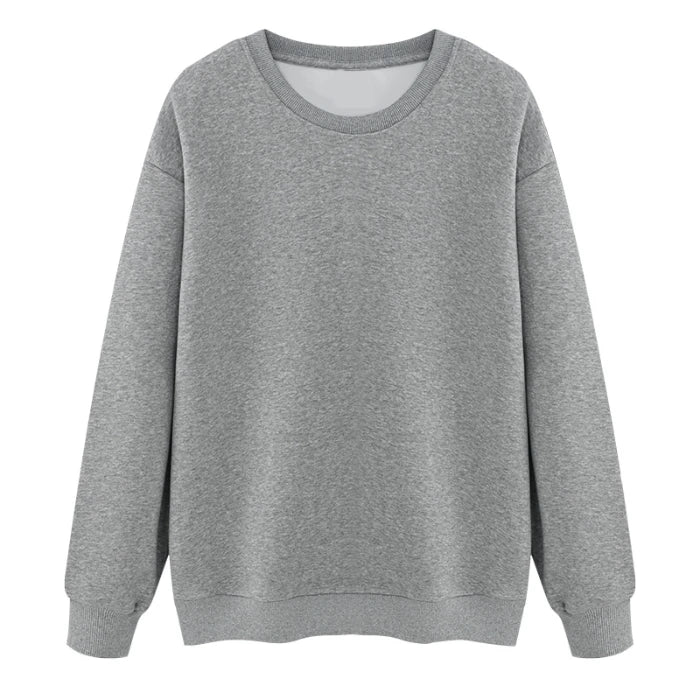 Herren-Sweatshirt mit Rundhalsausschnitt, Fleece-Futter und langen Ärmeln