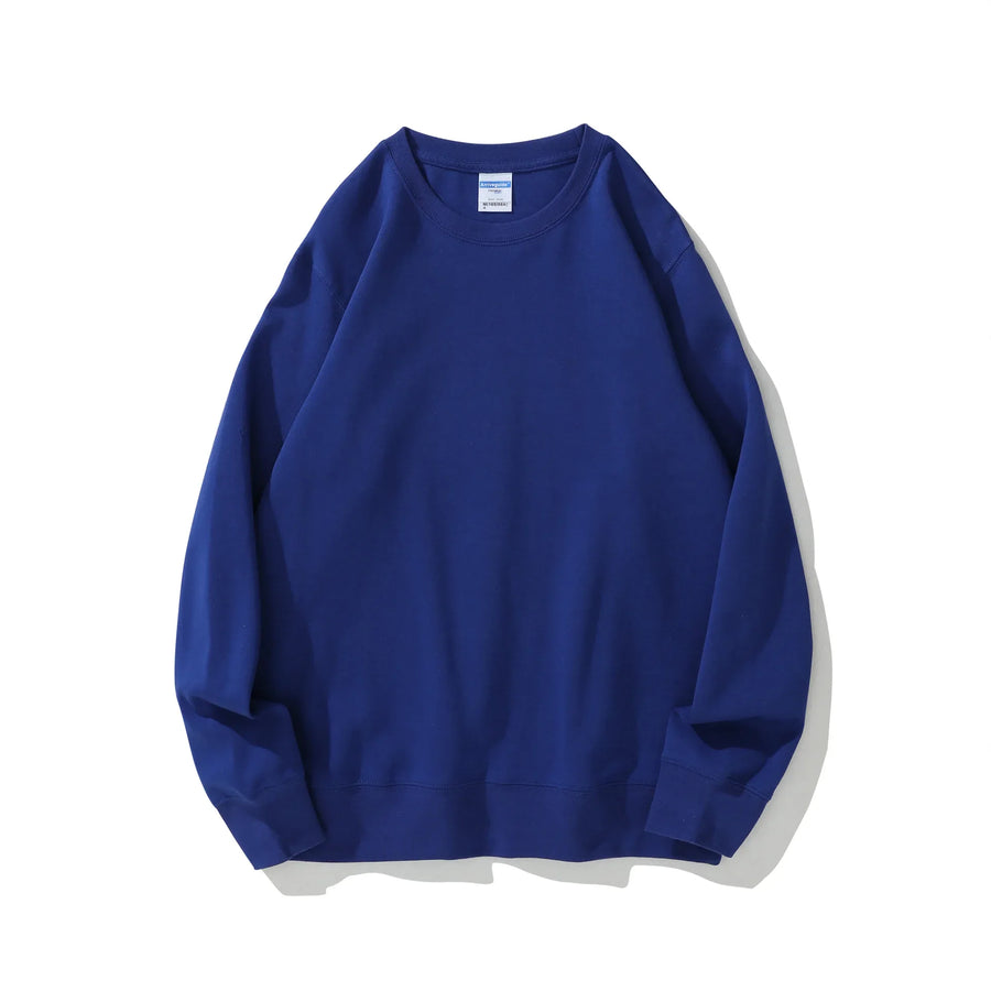 Sudadera lisa para mujer con cuello redondo, manga larga y corte holgado