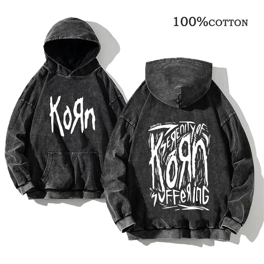 Sweat à Capuche Noir Décontracté à Imprimés Graphiques Variés