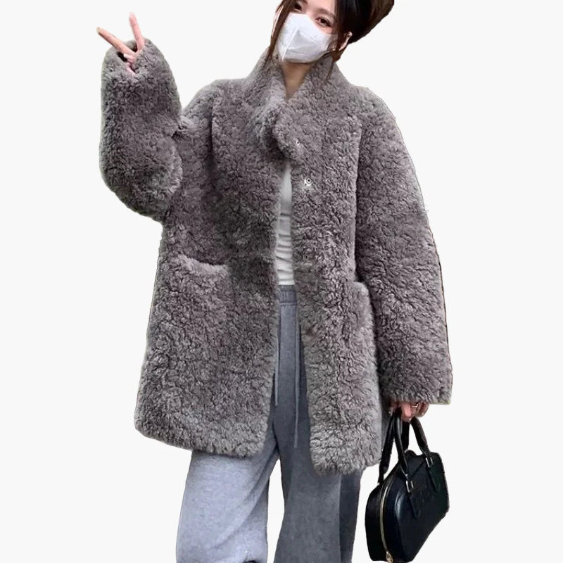 Manteau d'hiver femme style décontracté épais et chaud tendance urbaine