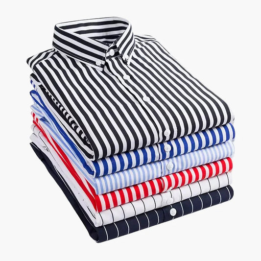 Chemise à Rayures Élégante pour Homme – Style Classique et Polyvalent