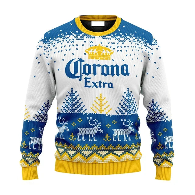 Men's Christmas Sweater Ugly Sweater Style Corona Extra – Festive Edition