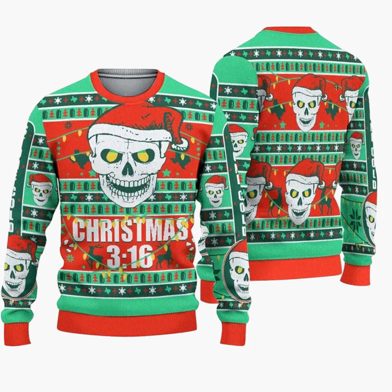 Maglione di Natale Uomo Stile Maglione Brutto – Umorismo Serie TV, Festa di Natale
