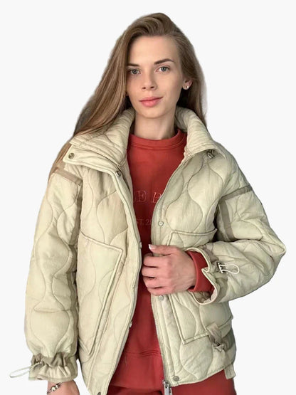 Chaqueta acolchada casual para mujer, estilo urbano de moda, ideal para otoño e invierno