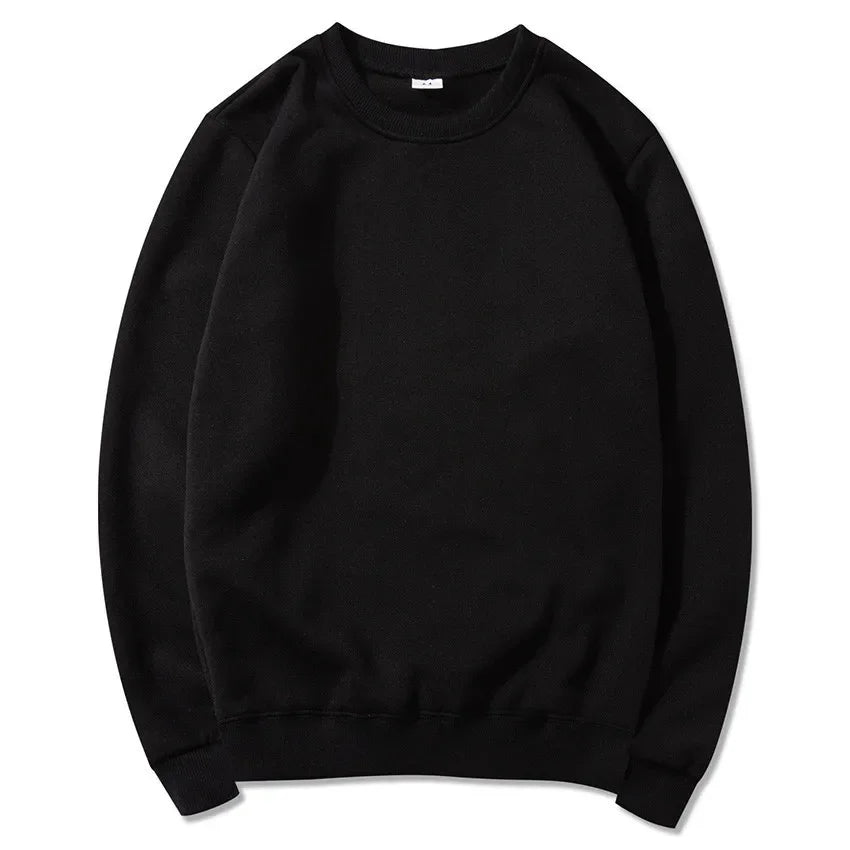 Sweat-shirt Homme Col Rond Manches Longues Uni Couleur Vive