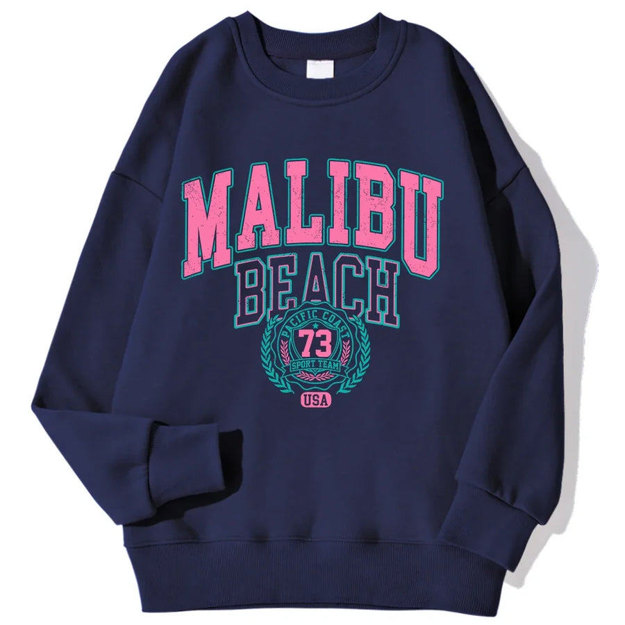 Unisex rundhalsad sweatshirt med bokstavstryck i ledig stil